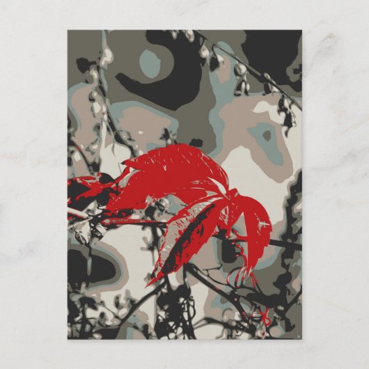 Roter Herbst Postkarte (Vorderseite)