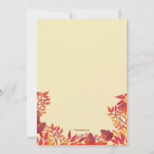 Roter Herbst verlässt Einladung (Rückseite)