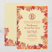 Roter Herbst verlässt Einladung (Vorne/Hinten)