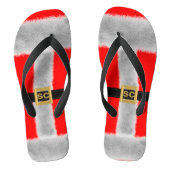 Roter Herr Claus Santa Anzug Weihnachten im Juli F Badesandalen (Fußbett)