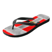 Roter Herr Claus Santa Anzug Weihnachten im Juli F Badesandalen (Schrägansicht)