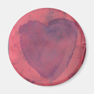 Roter Herz-Aquarell-Magnet Magnet