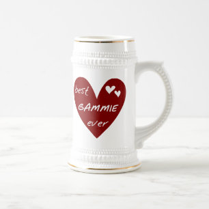 Roter Herz Best Gammie Ever T-Shirts und Geschenke Bierglas