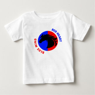 Roter Herz Blaues Denken Baby-Body Baby T-shirt
