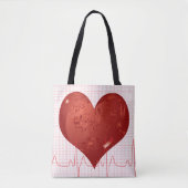 Roter Herz-EKG-Monitor Gesundheitswesen Tasche (Vorderseite)