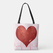 Roter Herz-EKG-Monitor Gesundheitswesen Tasche (Rückseite)
