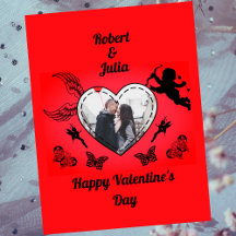 Roter Herz Foto Liebe Cupid Vintage Valentinstag