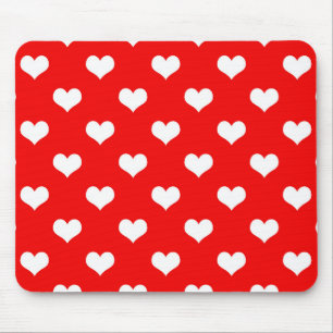 Roter Herz-Liebes-Design Mousepad