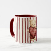 Roter Herz-Liebesbär Tasse (Vorderseite Links)
