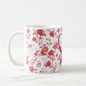 Roter Herz-Liebesbogen Kaffeetasse (Links)