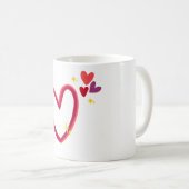 Roter Herz Liebestasse Kaffeetasse (VorderseiteRechts)