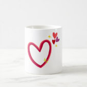 Roter Herz Liebestasse Kaffeetasse (Mittel)
