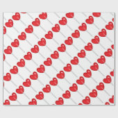 roter Herz-Lutscher Geschenkpapier (Flach)