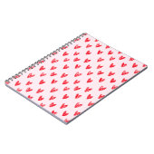 Roter Herz Muster Notizbuch Notizblock (Linke Seite)