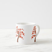 Roter Herzbaum Espressotasse (Vorderseite Rechts)