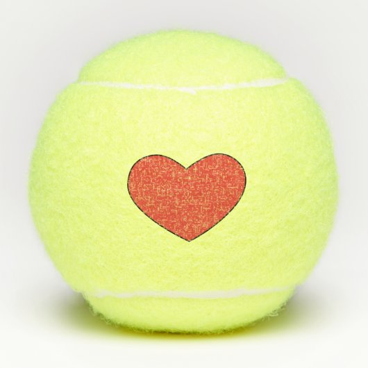 Roter Herzdruck Tennisbälle (Vorderseite)