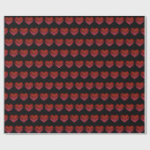 Roter Herzen Geschenkpapier Liebe Valentinstag (Flach)