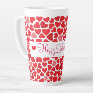 Roter Herzen Latte Tasse