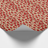 Roter Herzen Muster Geschenkpapier (Ecke)