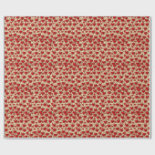 Roter Herzen Muster Geschenkpapier (Flach)