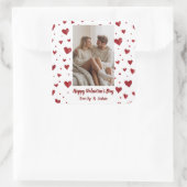Roter Herzen Muster Valentinstag Aufkleber (Tasche)