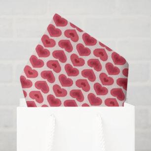 Roter Herzen Muster – Weihnachten & Valentinstag D Seidenpapier