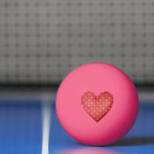 Roter Herzen Valentinstag Tischtennisball (Netto)