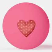 Roter Herzen Valentinstag Tischtennisball (Vorderseite)