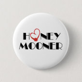 Roter HerzHoneymooner Button (Vorderseite)