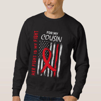 Roter Herzkrankheit-Bewusstseinsflagge Cousin Unte Sweatshirt