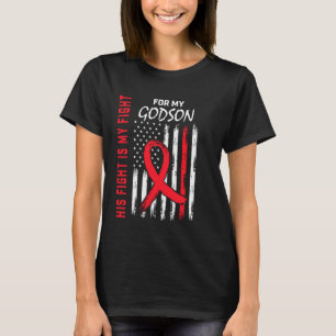 Roter Herzkrankheit-Bewusstseinsflagge Patenunters T-Shirt