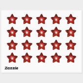 Roter Herzstich Stern-Aufkleber (Blatt)
