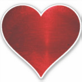 ROTER HERZSTICKER AUFKLEBER (Vorderseite)