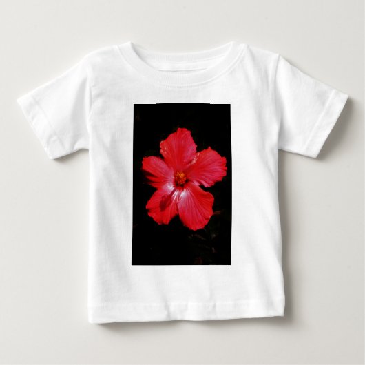 Roter Hibiskus Baby T-shirt (Vorderseite)