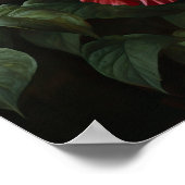 Roter Hibiskus Blume Art Print Poster (Ecke)