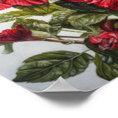 Roter Hibiskus Blume Art Print Poster (Ecke)