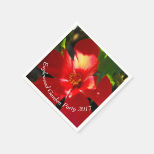 Roter Hibiskus Blume bei Sonnenlicht Serviette