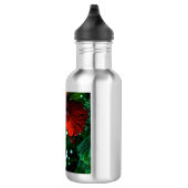 Roter Hibiskus Blume Edelstahlflasche (Rechts)