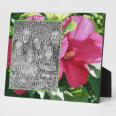 Roter Hibiskus Blume Eigenes Foto hinzufügen Fotoplatte (Seite)