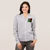 Roter Hibiskus Blume Hoodie (Vorne ganz)