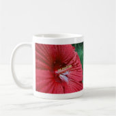 Roter Hibiskus Blume mit Raindrops-Foto Kaffeetasse (Links)