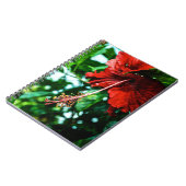 Roter Hibiskus Blume Notizblock (Linke Seite)