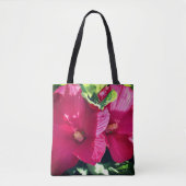 Roter Hibiskus Blume-Paar Nah Tasche (Vorderseite)