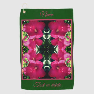 Roter Hibiskus Blume Pair Abstrakt Personalisiert Golfhandtuch