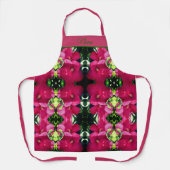 Roter Hibiskus Blume Pair Abstrakt Personalisiert Schürze (Vorderseite)