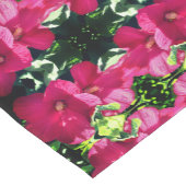 Roter Hibiskus Blume Pair Abstraktes Muster Kurzer Tischläufer (Ecke)