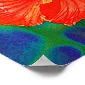 Roter Hibiskus Blume Poster (Ecke)