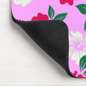 Roter Hibiskus Blume Rosa Mousepad (Ecke)