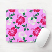 Roter Hibiskus Blume Rosa Mousepad (Mit Mouse)