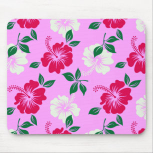 Roter Hibiskus Blume Rosa Mousepad